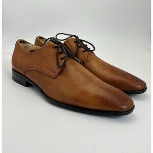 ALDO Shoes Mens Sz 9 Light Brown Bocelli Derby Dress Casual Leather Lace Up